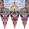 Британский флаг коронации короля Карла ручной 90x150см праздничный полиэстеровый баннер