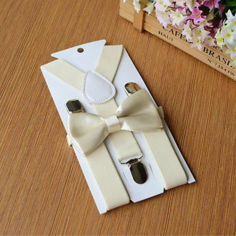 Стильный детский эластичный набор подтяжек и галстука-бабочки для мальчиков и девочек в нескольких цветах