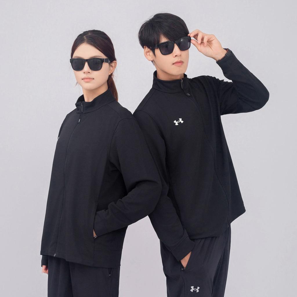 Under Armour Спортивная серия Женская тренировочная куртка с логотипом и принтом для активного отдыха Повседневная спортивная куртка на молнии Куртки унисекс Черная 24500402-001