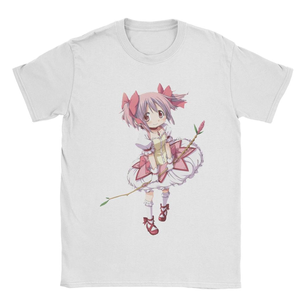 Новинка Puella Magi Madoka Magica Аниме (2) Футболка унисекс хлопковая с коротким рукавом с круглым вырезом летняя одежда