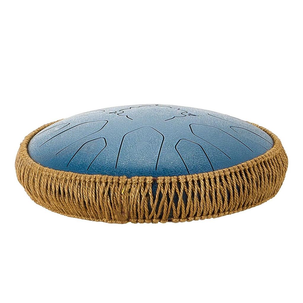 Steel Tongue Drum, 33cm 15 Notes Rain Drum for Outside Garden, C Major Musical Drums with Music Book & Mallets, Percussion Instrument for Meditation