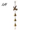 Patio Balcony Decorations Vintage Hummingbird Wind Ornament with Hanging Chime Metal Bells & Crystal Outdoor Garden Decor Suncatcher Rustic
