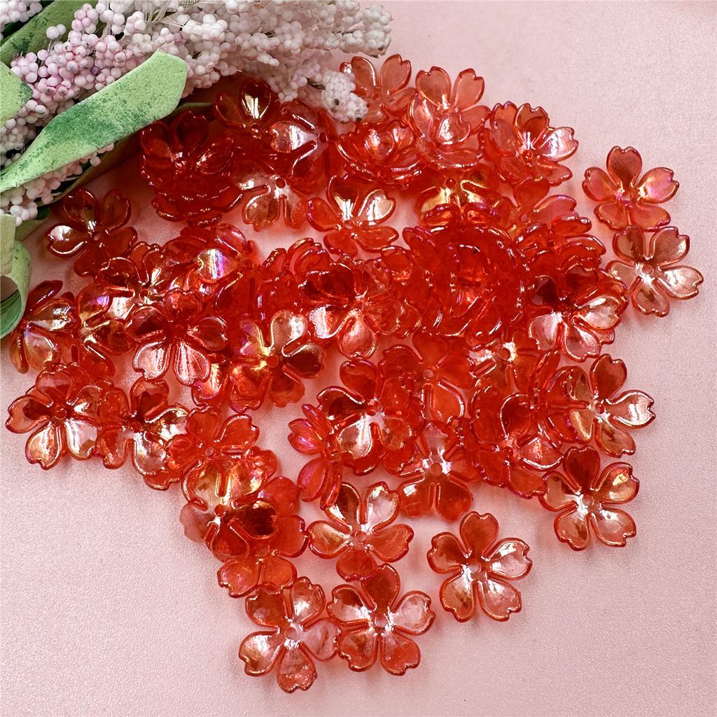 Новые 100 шт. браслеты ожерелье высокое качество свободные бусины модные для изготовления ювелирных изделий DIY цветок гальсанг акрил 14,7 мм серьги