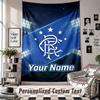 Custom Tapestry Wall Hanging, Rangers FC Personalized Name Text Home Wall Decor