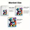 Pop Art Puppy 2D Flat Pattern Flannel Blanket High quality All Seasons Warmth and Comfort Perfect for Christmas Gifts.MMT0918130