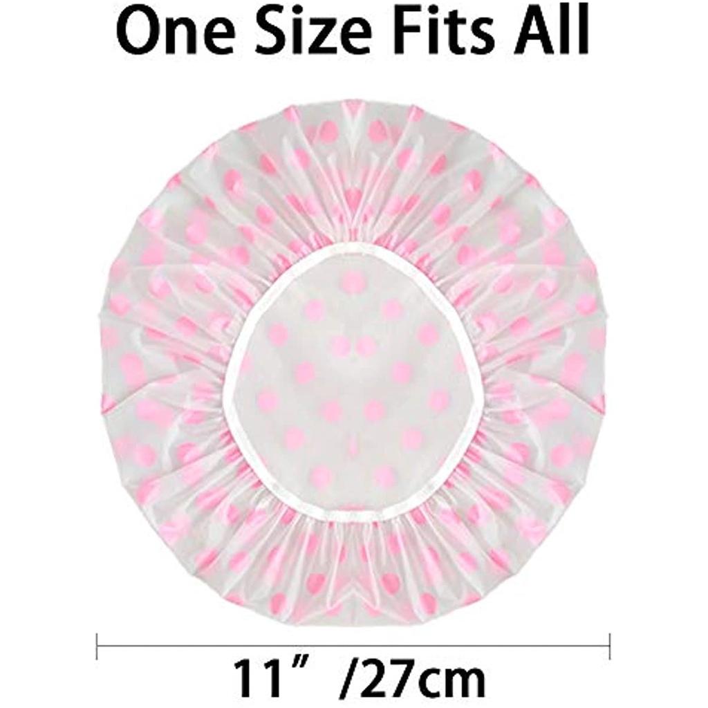 4 шт. многоразовая шапочка для душа, водонепроницаемая эластичная шапочка для ванны, большие шапочки для душа, защита волос для женщин, душ, спа-салон, ванная комната, домашнее использование