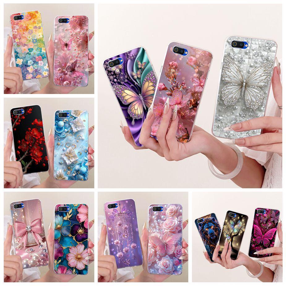 For Oppo A1k Case CPH1923 Luxury Flowers Butterfly Painted Cover Soft Silicone Case For Realme C2 RMX1941 OppoA1k RealmeC2 Shell