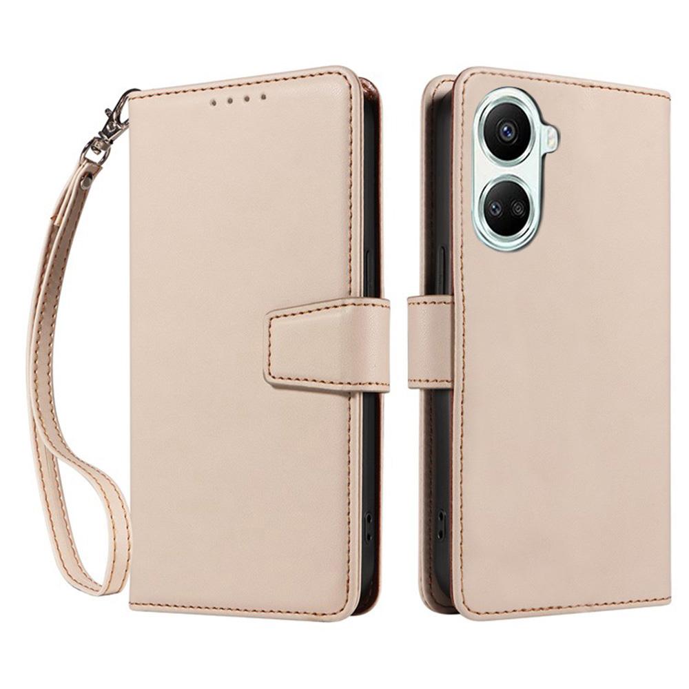 For Xiaomi Poco X7 Pro 5G/Redmi Turbo 4 5G Case RFID Blocking Leather Wallet Flip Phone Cover with Wrist Strap
