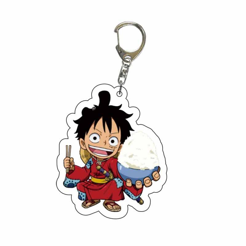 Аниме Аксессуары One Piece Акриловый Брелок Луффи Зоро Прозрачный Кулон DIY Двусторонний В Наличии Подарок Для