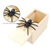 Trick Spider Смешная пугающая коробка Деревянная скрытая коробка Качественная шутка Деревянная пугающая коробка Веселая игра розыгрыш Трюк друг Офисные игрушки