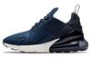 Кроссовки Air Max 270 Низкие Повседневные Синие Подростковые AJ7372-400