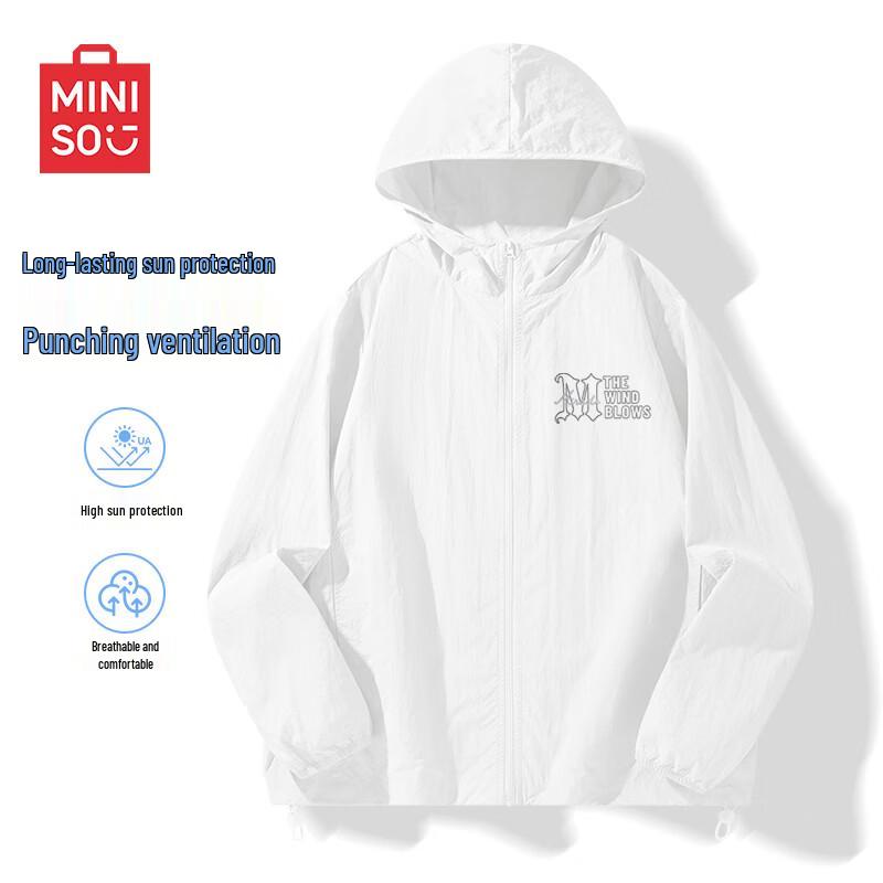 MINISO Мужская легкая куртка с капюшоном для защиты от солнца