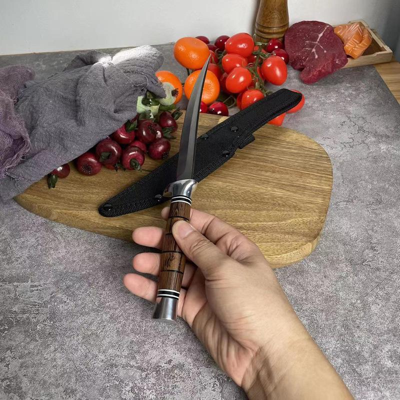 5CR15Mov Рыболовный нож Кованый обвалочный нож для мяса Нож для резки мяса Овощи