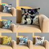 The BBattle Cats Cushion Cover Soft Reversible Durable Pillow Cover MultiScene Use for Home Car Daily Comfort