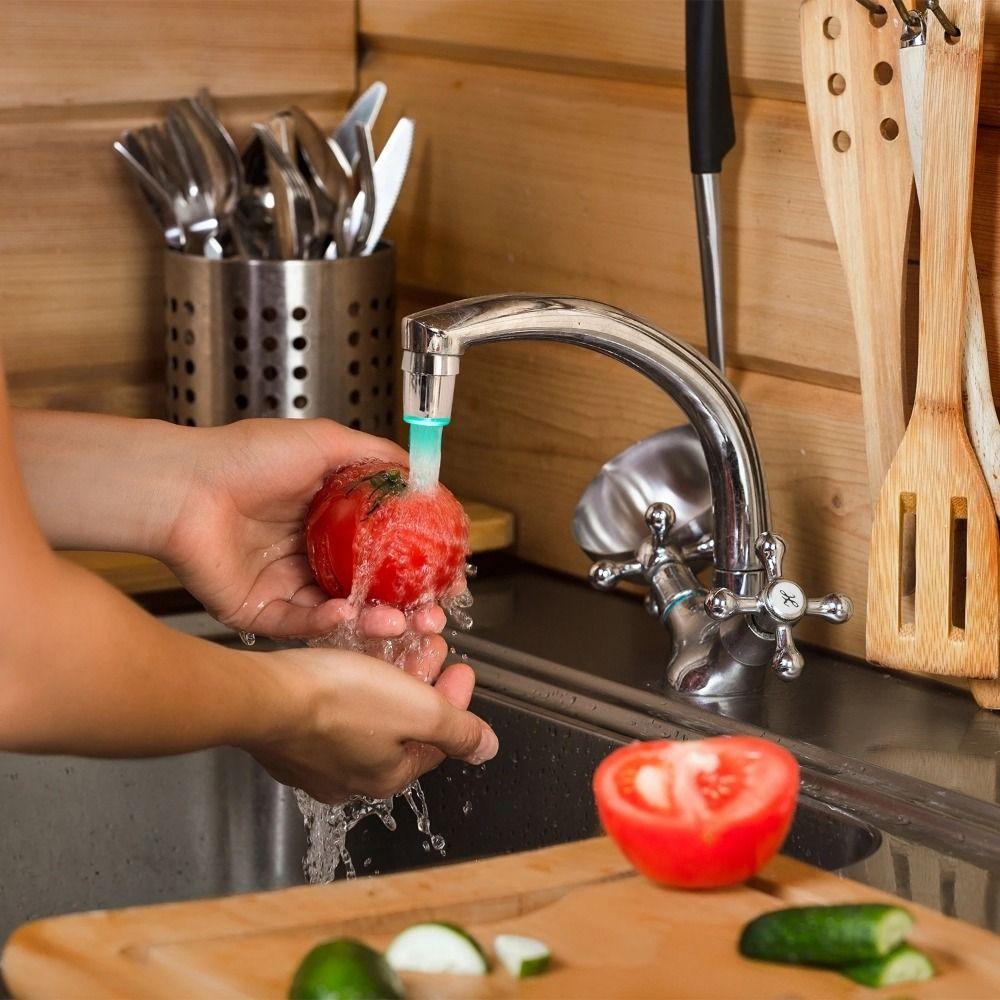 1/3/7 Colors Temperature Control Faucet Color Changing Temperature Sensor Shower Tap  Tap Sink