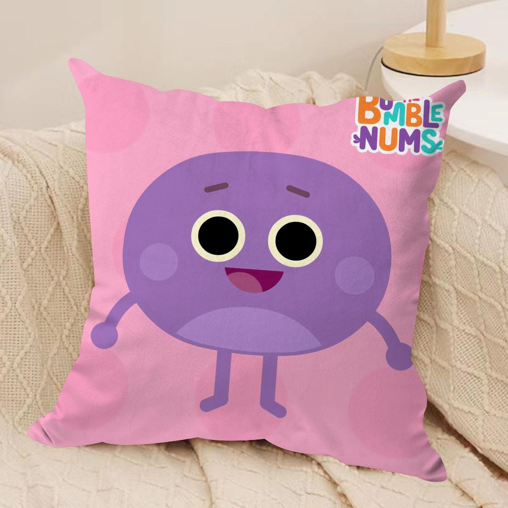 Anime The Bumble Nums Cushion Cover Silky Short Plush DoubleSided Printed Pillow Case for Sofa All Seasons Home Decor Gift