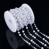 0.5M 1M Irregular Imitation Pearl Beaded Chains Metal Necklaces Bracelets Bead Chain Women Clothing Jewelry Making DIY Supplies