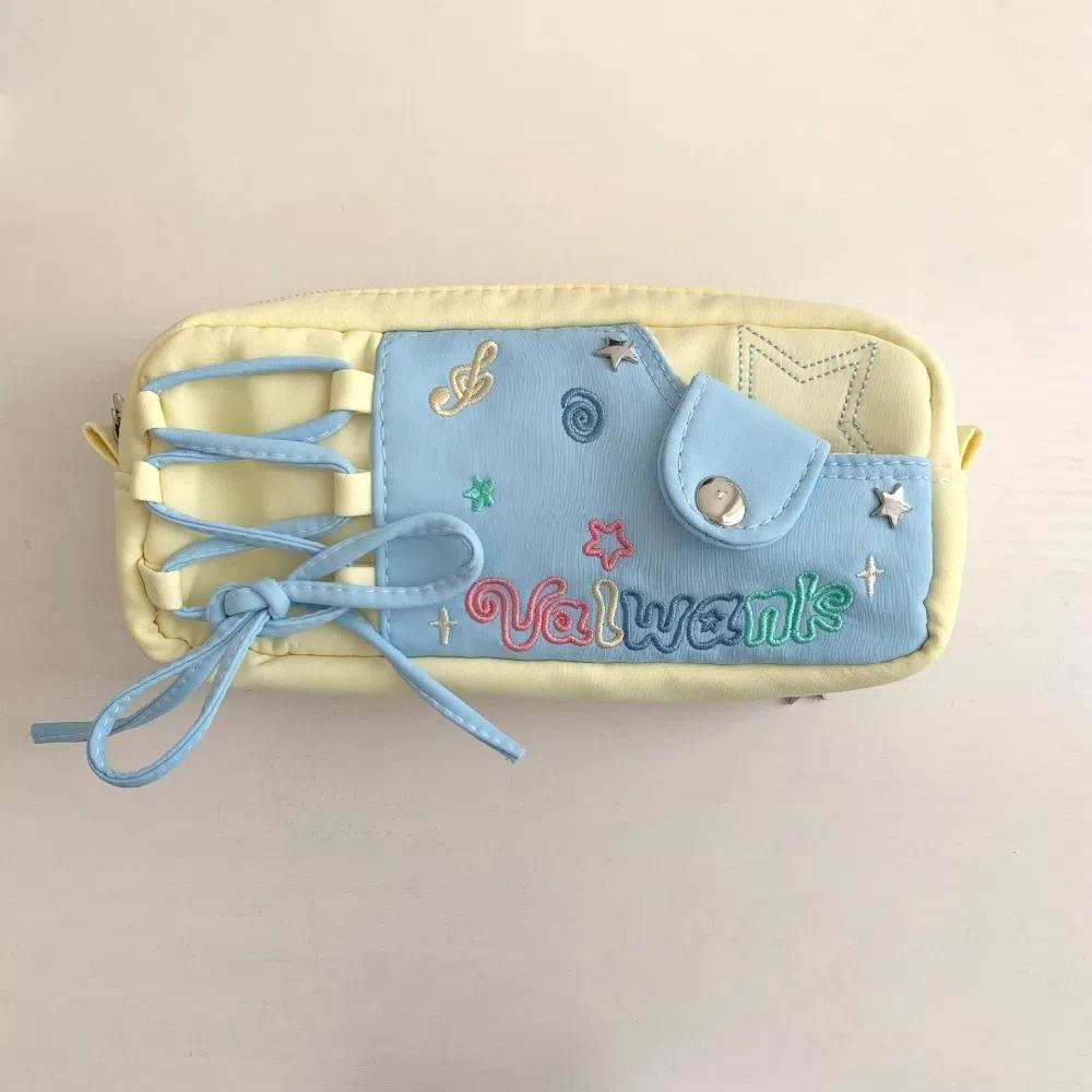 Large Capacity Korean Stationery Bag Desktop Storage Cartoon Pencil Bag Large Ins Pen Bag School