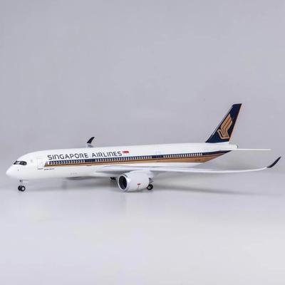 47см Singapore Airlines A350 Симуляция Гражданский Авиалайнер Модель Самолета Airbus Масштаб 1:Коллекционный подарок 142 с колесным светом
