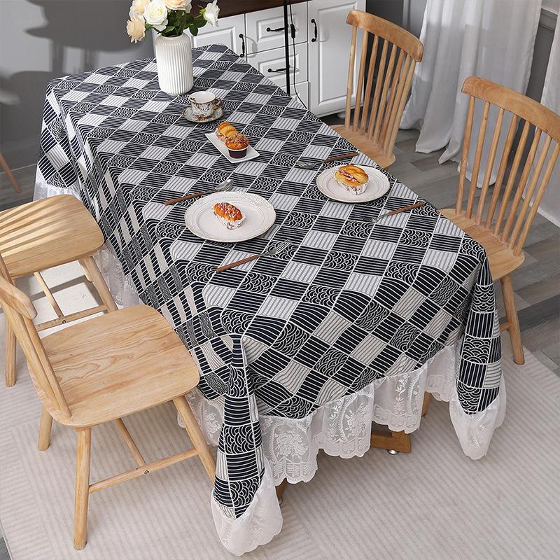 Ветроустойчивая Хлопково-Льняная Скатерть Amazon Этнический Стиль Кружево Кружевная Скатерть Интернет-Знаменитость Фон Декоративная Скатерть
