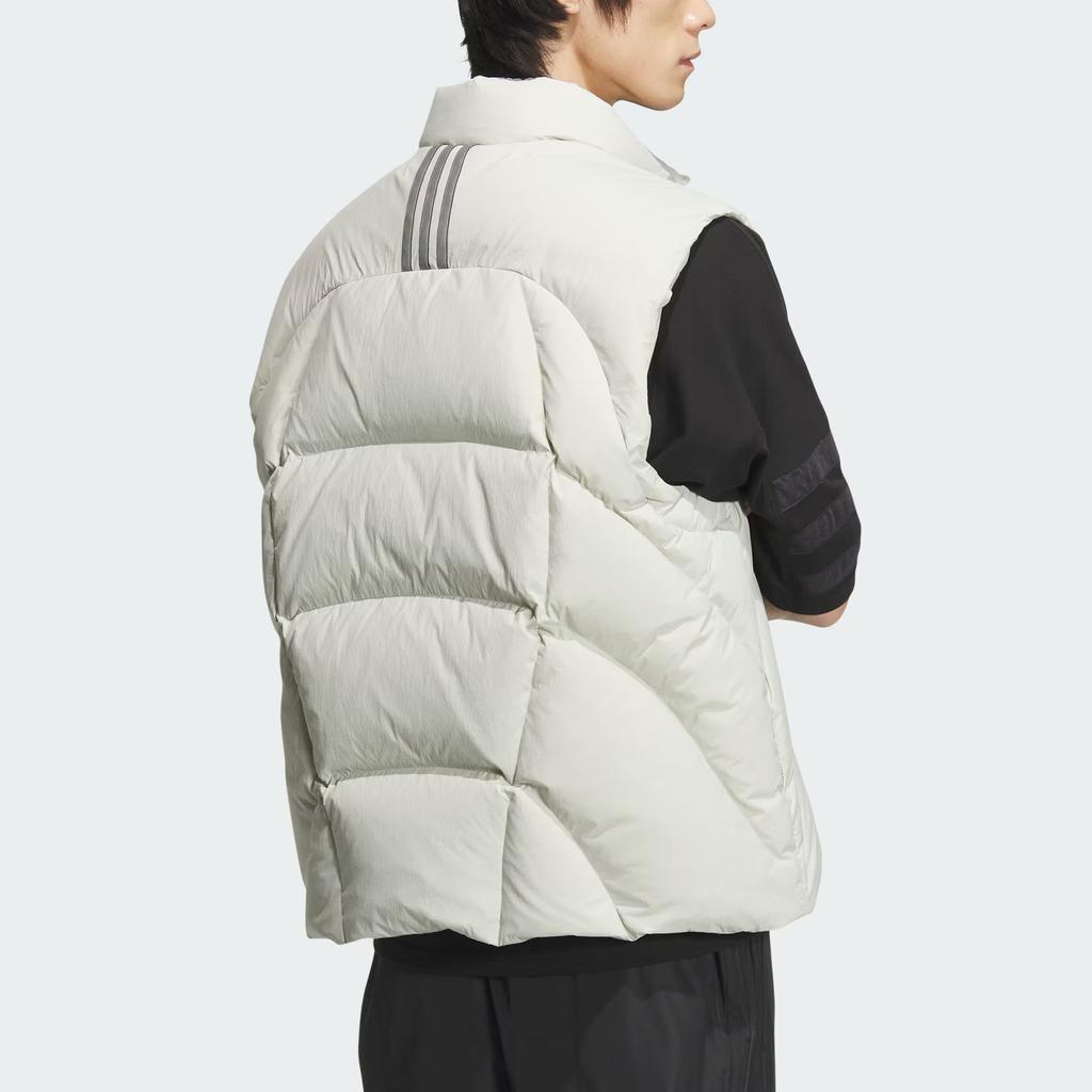 Adidas Originals FW24 The Down Vest Casual Sports Теплый Удобный Жилет Мужские Жилеты Серебристо-Серый JD3741