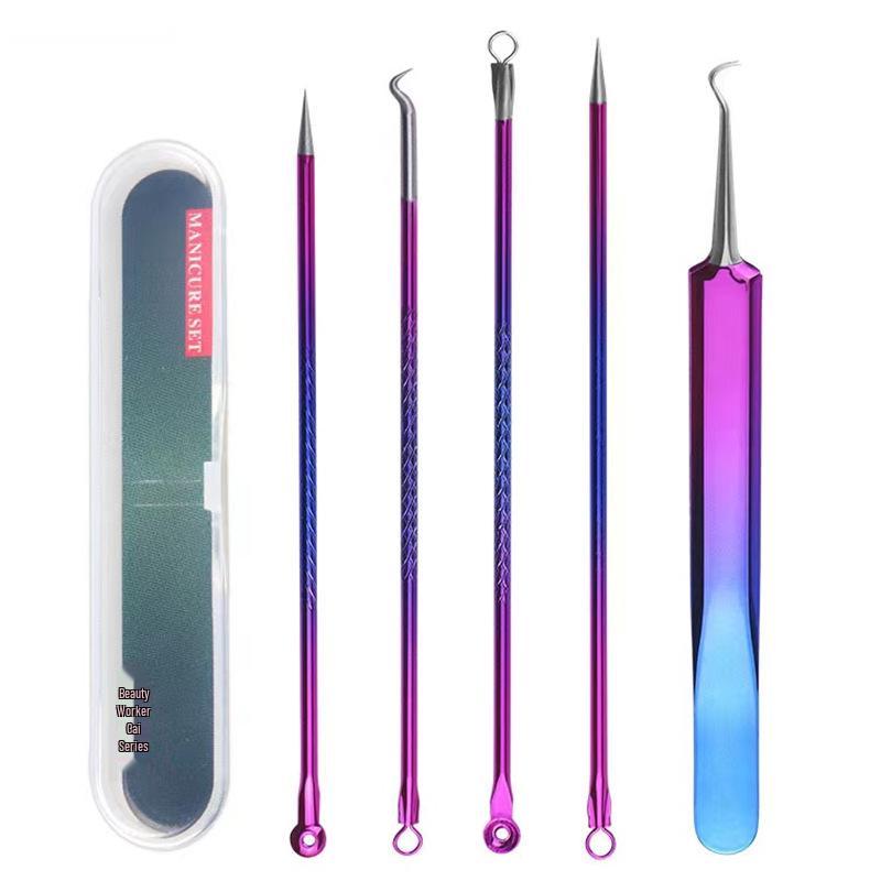 Набор игл для удаления акне из нержавеющей стали: Пинцеты для удаления черных точек и инструменты для выдавливания для салона красоты