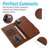 2 In 1 Detachable Magnetic Leather Wallet Case For iPhone 16 15 14 13 12 11 Pro Max Plus XR Samsung S25 S24 S23 S22 S21 S20 Ultra Plus A16 A15 A55 A54