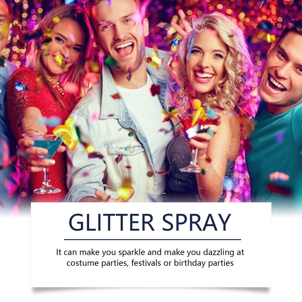 Body Glitter Spray Hair Body Spray Highlight Spray Dance Party Holiday 100ml