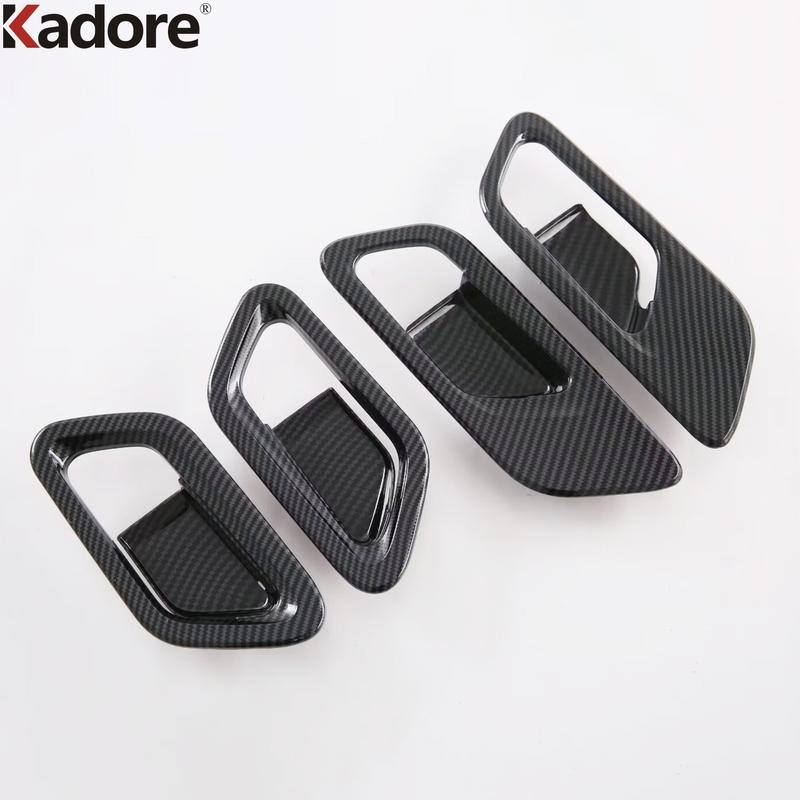 For Nissan Qashqai J12 2024 Carbon Fiber Car ide Inner Door Handle Bowl Cover Molding Trim Inteiror Accessories