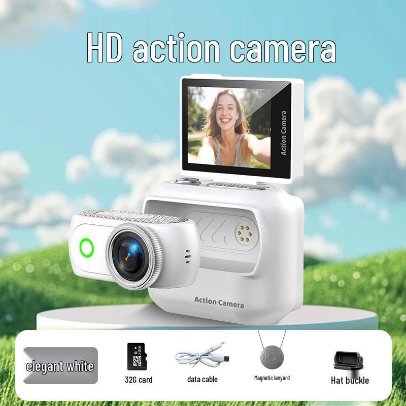 Detachable Magnetic Thumb Sport Camera with WiFi, Outdoor Cycling, Anti-Shake Digital Recorder