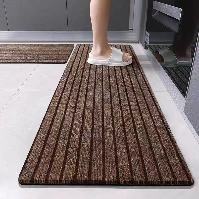 Kitchen Stripe Carpets Rug Stain-resistant, Water-resistant, Non-slip, Rubber Backing Bathroom Mat Carpet House Carpet Modern Home Decor