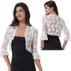Ladies Half Sleeve Lace Bolero Shrugs Elegant Ruffle Open Front Cardigans Wedding Party Dress Accessaries