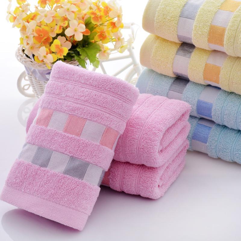 Утолщенное Впитывающее Ленточное Клетчатое Полотенце Хлопковое Жаккардовое Прерывистое Мягкое Парное Полотенце Полотенце для Лица