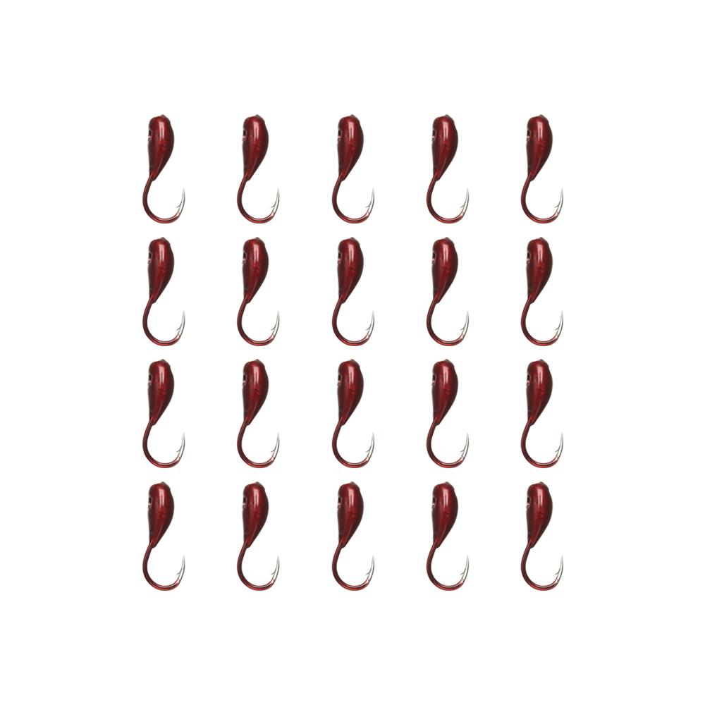 1/10/20Pcs Lifelike Lead Overturned Fishing Hooks Fishing Tackle Lure Bait Red Worm
