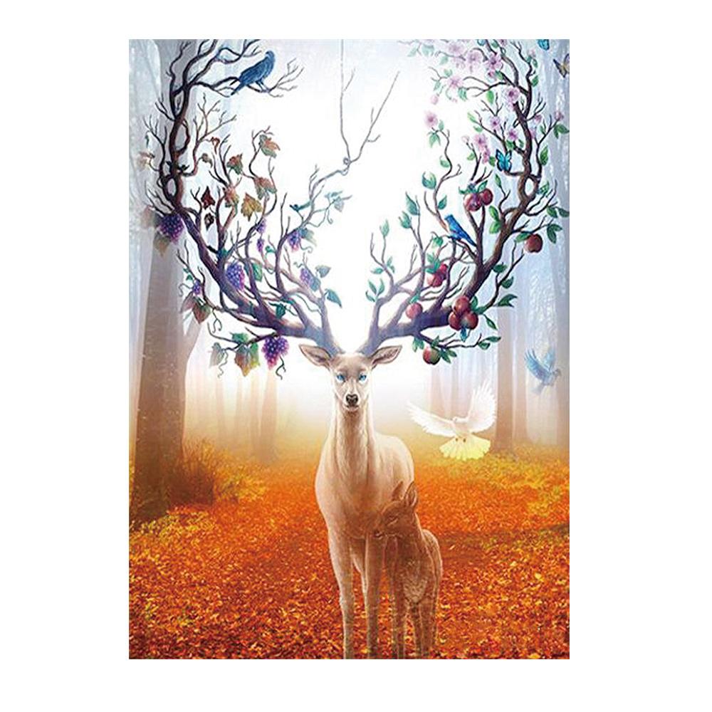 5D алмазная живопись «сделай сам», лесные животные, полный бриллиант, ручная работа, алмазная вышивка, мозаика, украшение для дома, гостиной, подарок