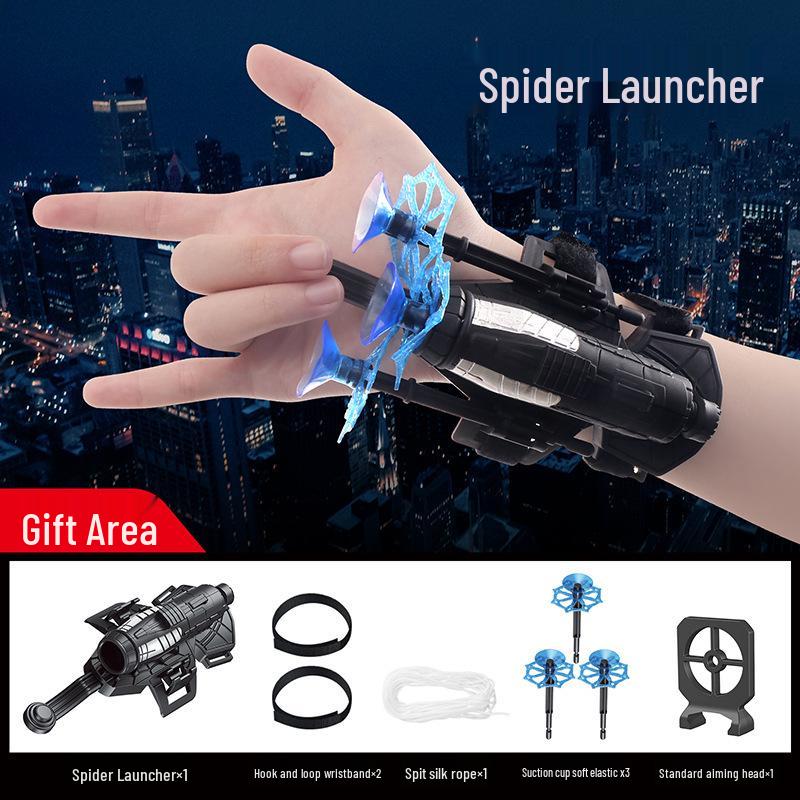 Spider-Man Soft Bullet Launcher Toy with Wall-Sticking Suction Cups