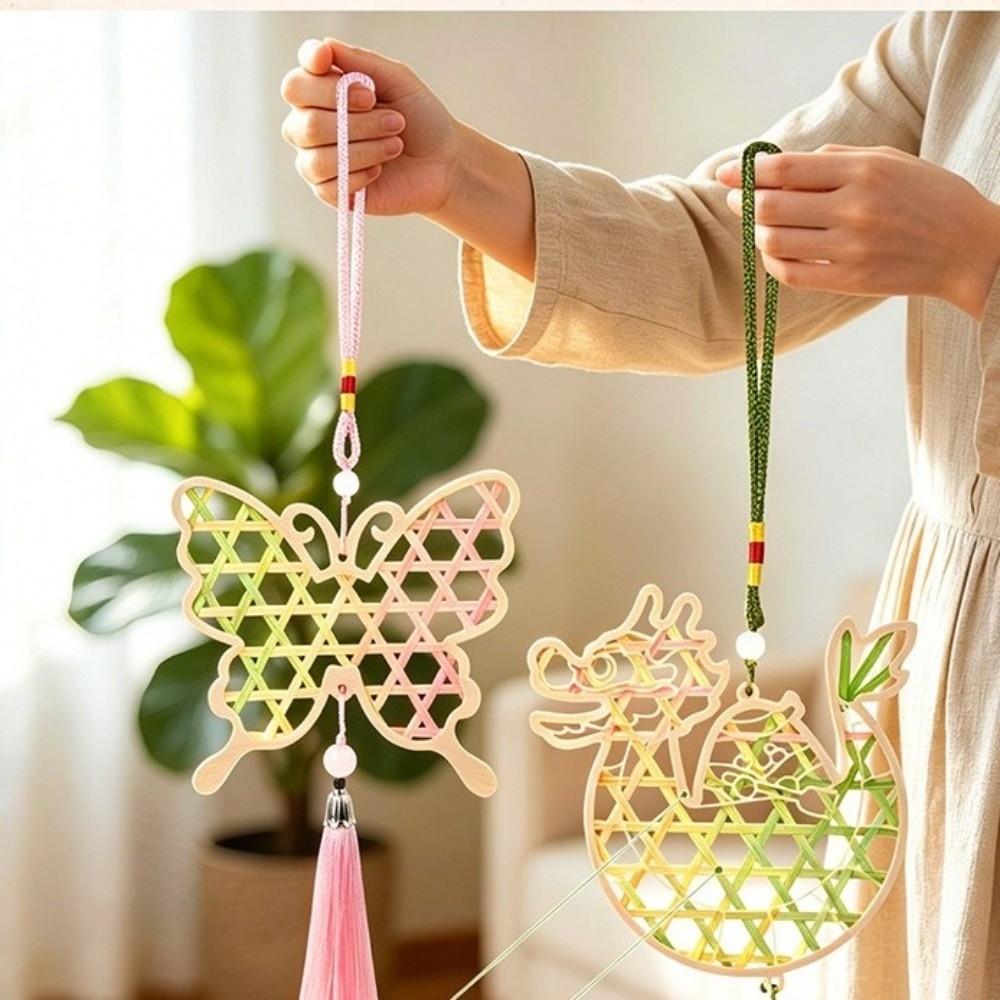 Zongzi Bamboo Pendant Material Kit Handmade Hanging Ornaments Courtyard Decor