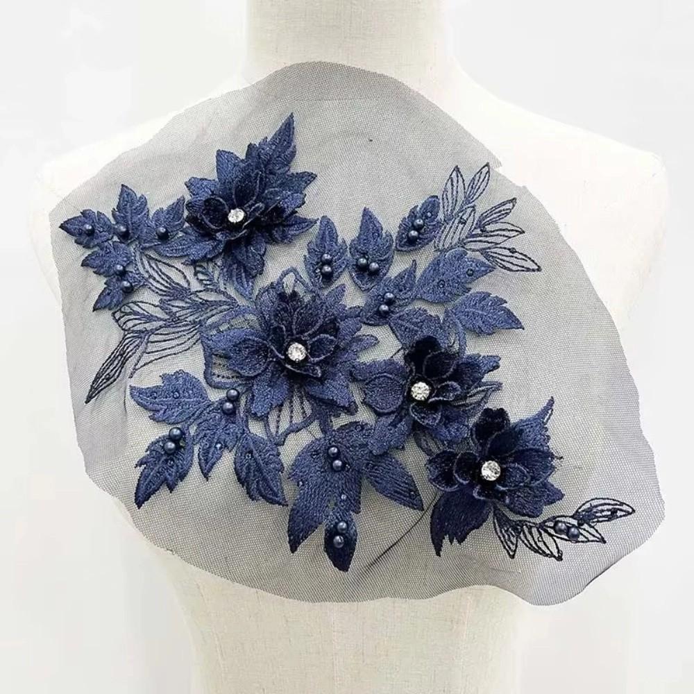 Elegant 3D Flower Patch Flower Embroidery Clothing Applique Bridal Gown Decor