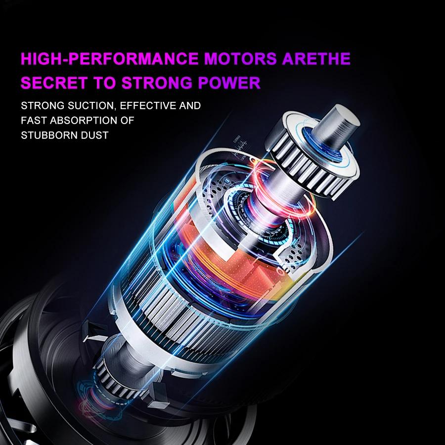 Портативный беспроводной автомобильный пылесос с функцией всасывания/выдувания - беспроводной пылесос 2 в 1 двойного назначения для дома и автомобиля, мощный очиститель мощностью 120 Вт