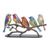 Metal Bird Series Decoration Multicolor Bird Series Detachable Art Ornaments for Display