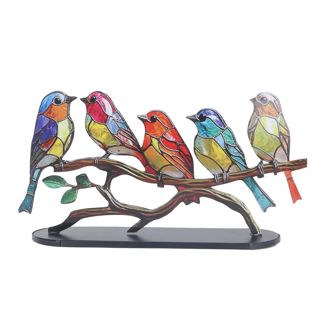 Metal Bird Series Decoration Multicolor Bird Series Detachable Art Ornaments for Display
