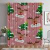 Christmas Blackout Curtain for Room 2 Panel Halloween Decoration Kitchen Curtains 2 Pieces Home Interior Curtains Partition