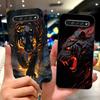 Для LG K41S K51S 2020 Элегантный Чехол для Телефона с Цветочным Котом, Для LG K41S K51S LM-K410 LM-K510 Черный Силиконовый Мягкий Чехол