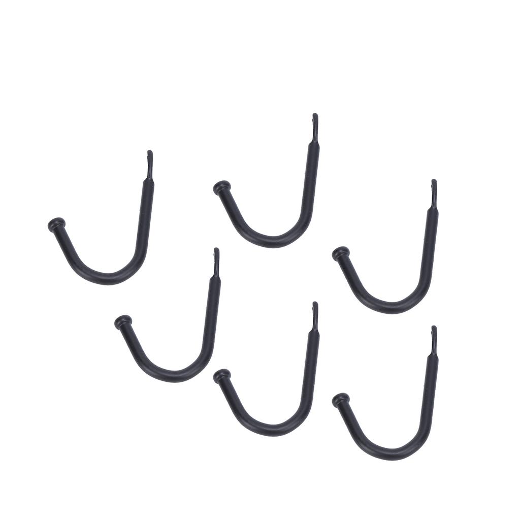 20 шт. настенных крючков, черный маленький крючок с одним отверстием для подвешивания ожерелий, пальто, ремней, сумок, ключей, чашек 