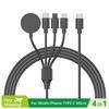 USB Type-C PD Charging Cable for iPhone and Android, Magnetic Wireless Charger for Apple Watch 1-9 Ultra SE, 4 in 1
