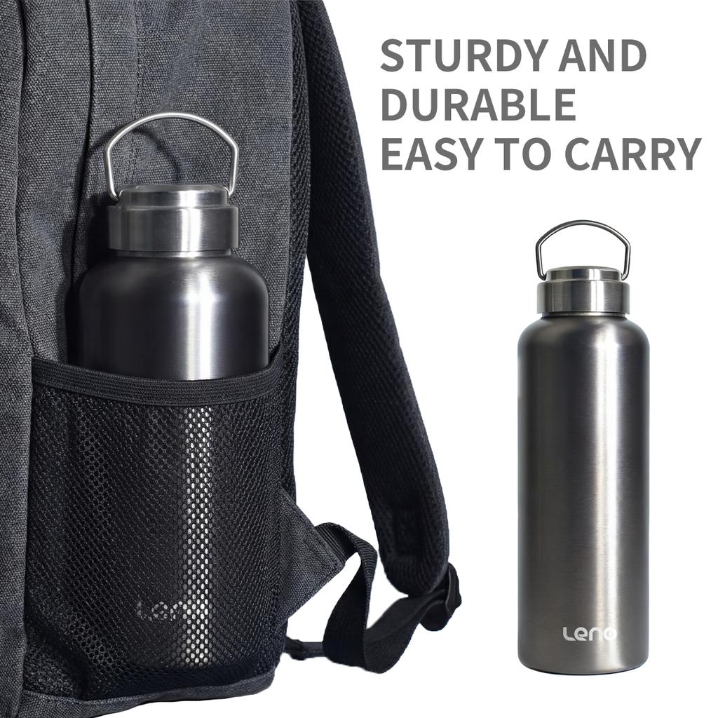Large Capacity Stainless Steel Water Bottle Single Wall Bottle Large Capacity Big Mouth Flasks with Lid Cycling Drinkware Sports