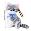 Fluffy Small Cat Plush Keychain Lifelike Simulated Cat Plush Doll Cat Plush Bag Pendant  Friend