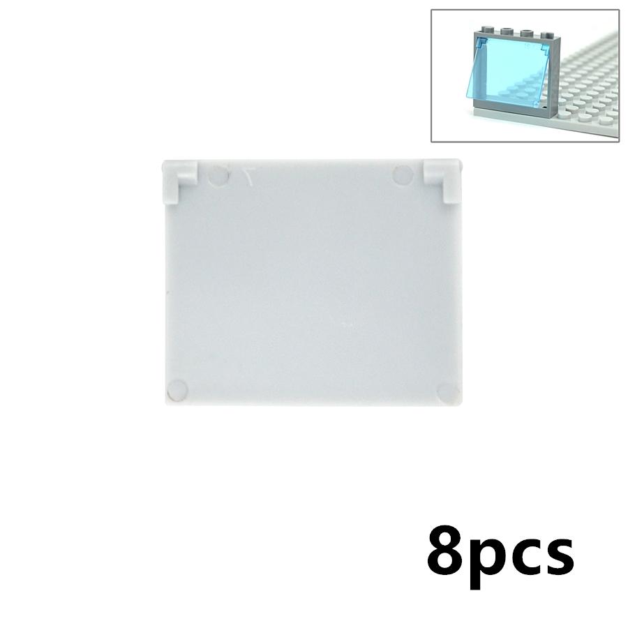 City Window Building Up Cubes Custom Build House Door Frame Glass Bricks Parts Fits 60594 60616 60621 60596 MOC Educational Tool Parts Fo