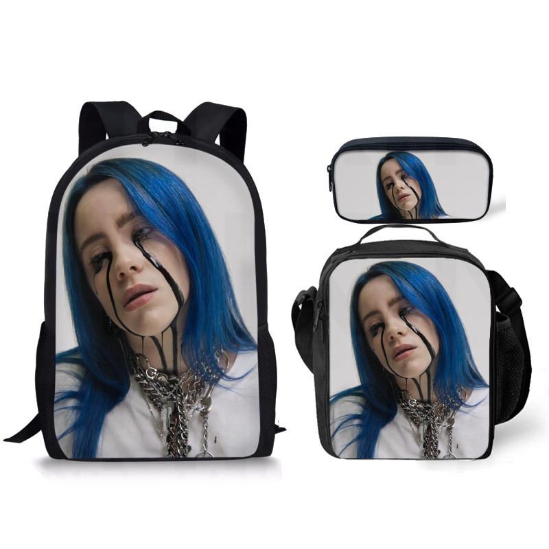 Рюкзак-ланчбокс-пенал Billie Eilish 20 л Нейлон Повседневный