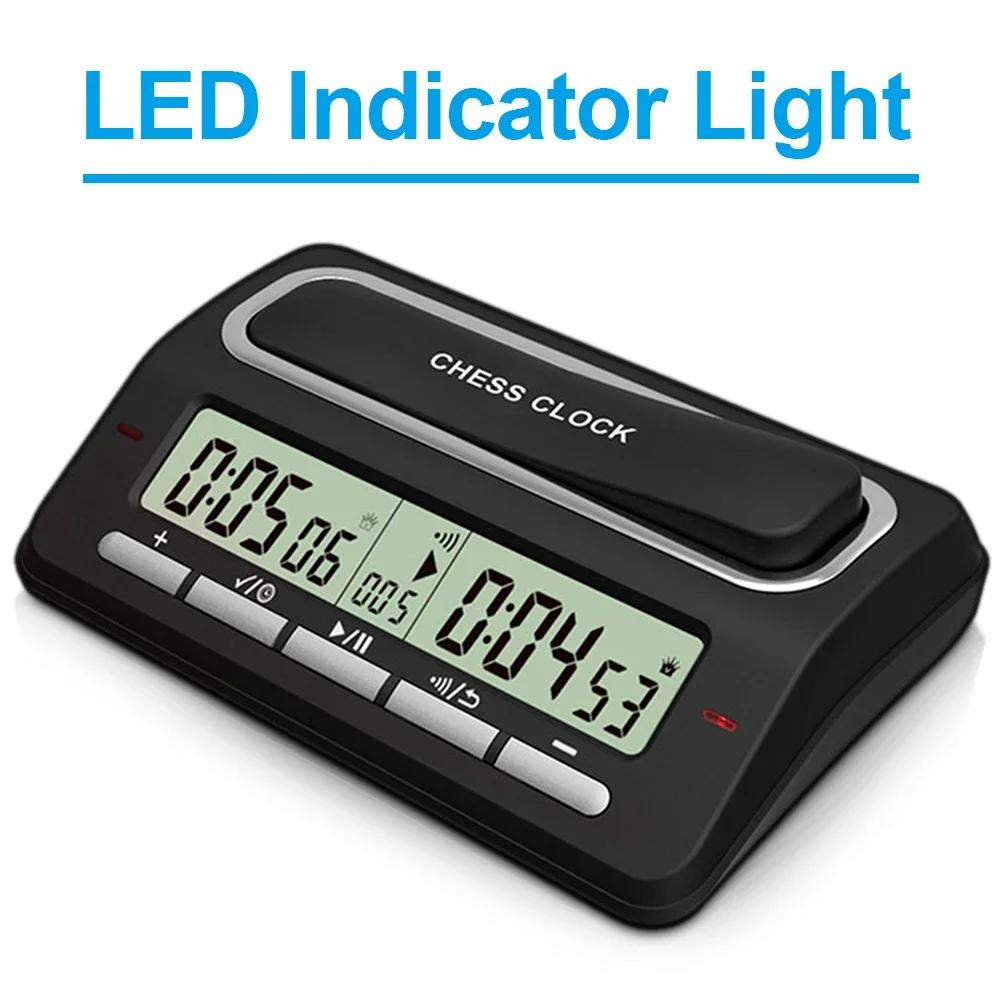 Digital Chess Clock Chess Game Timer with LED Indicator 39 Pre-set Timing System for Nternational Chess Competition Stopwatch